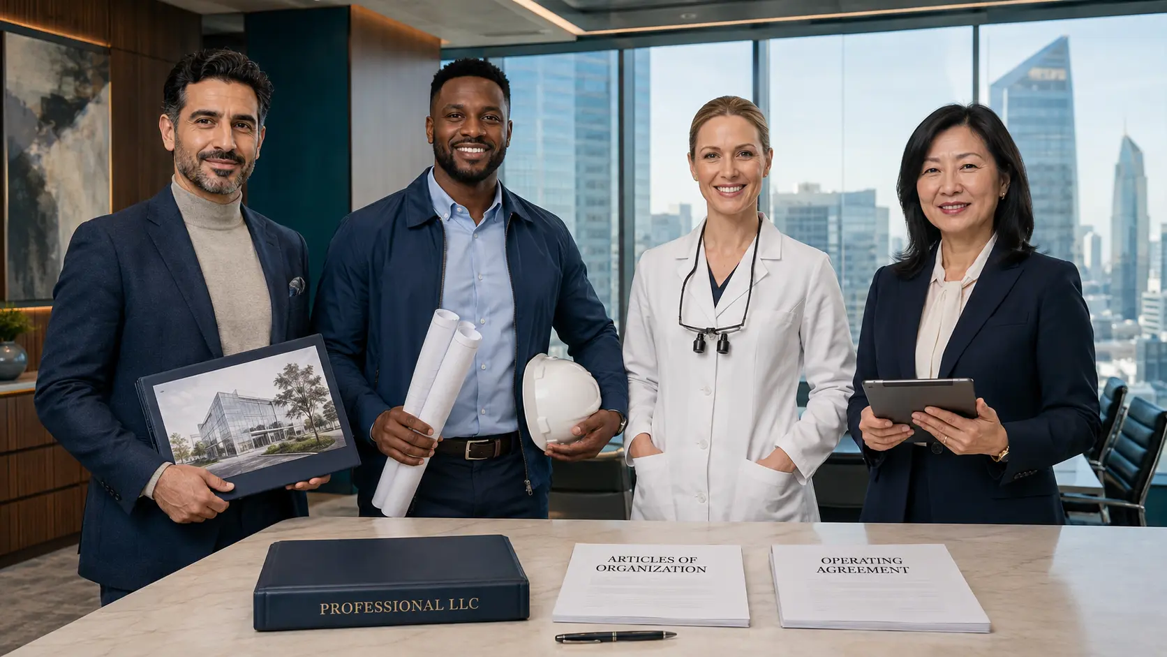 Attorney, architect, CPA, and dentist with Professional LLC formation records